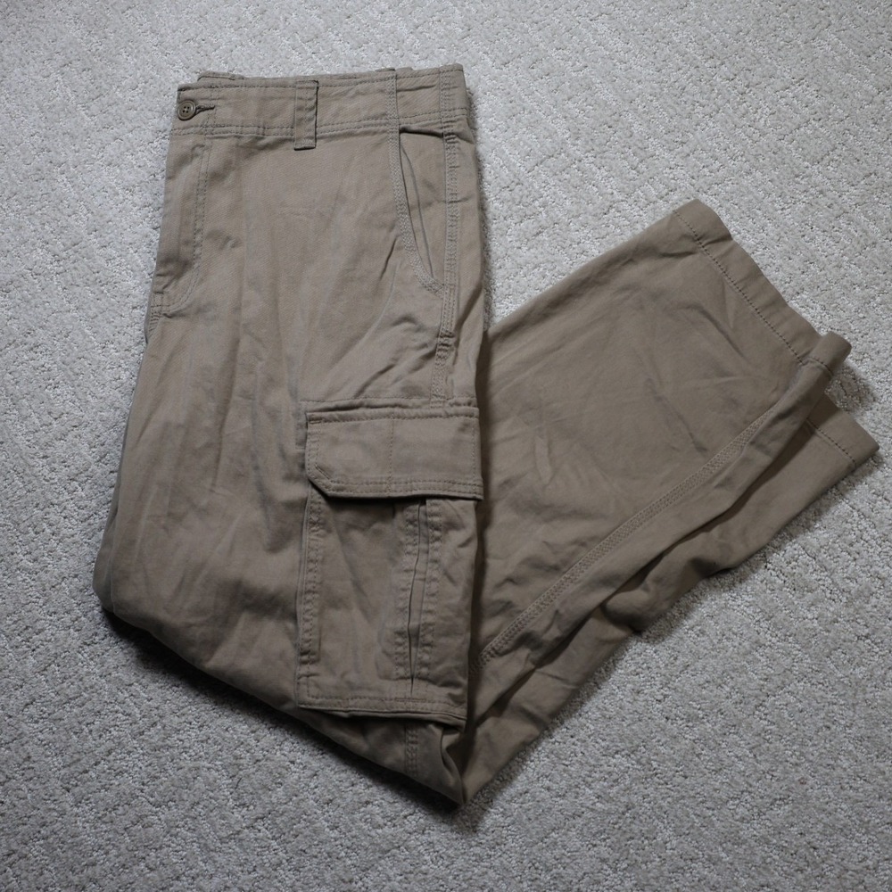 Goodfellow & Co Mens Tan Khaki Cargo Pants Straight Leg 32x30 Utility Cotton